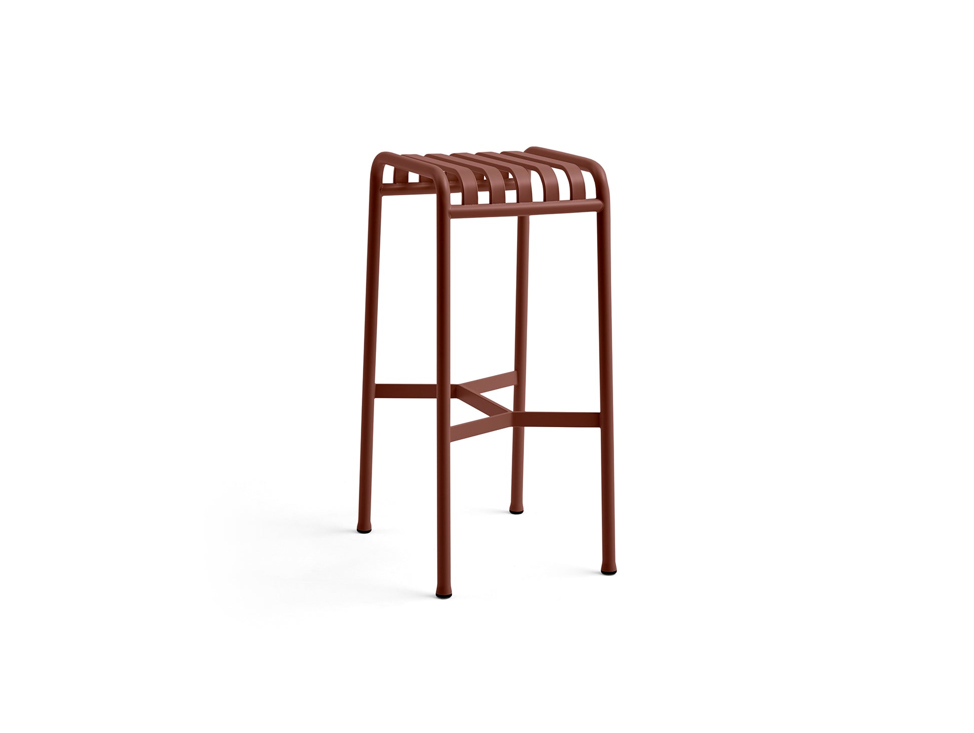 Palissade Bar Stool by HAY - Iron Red