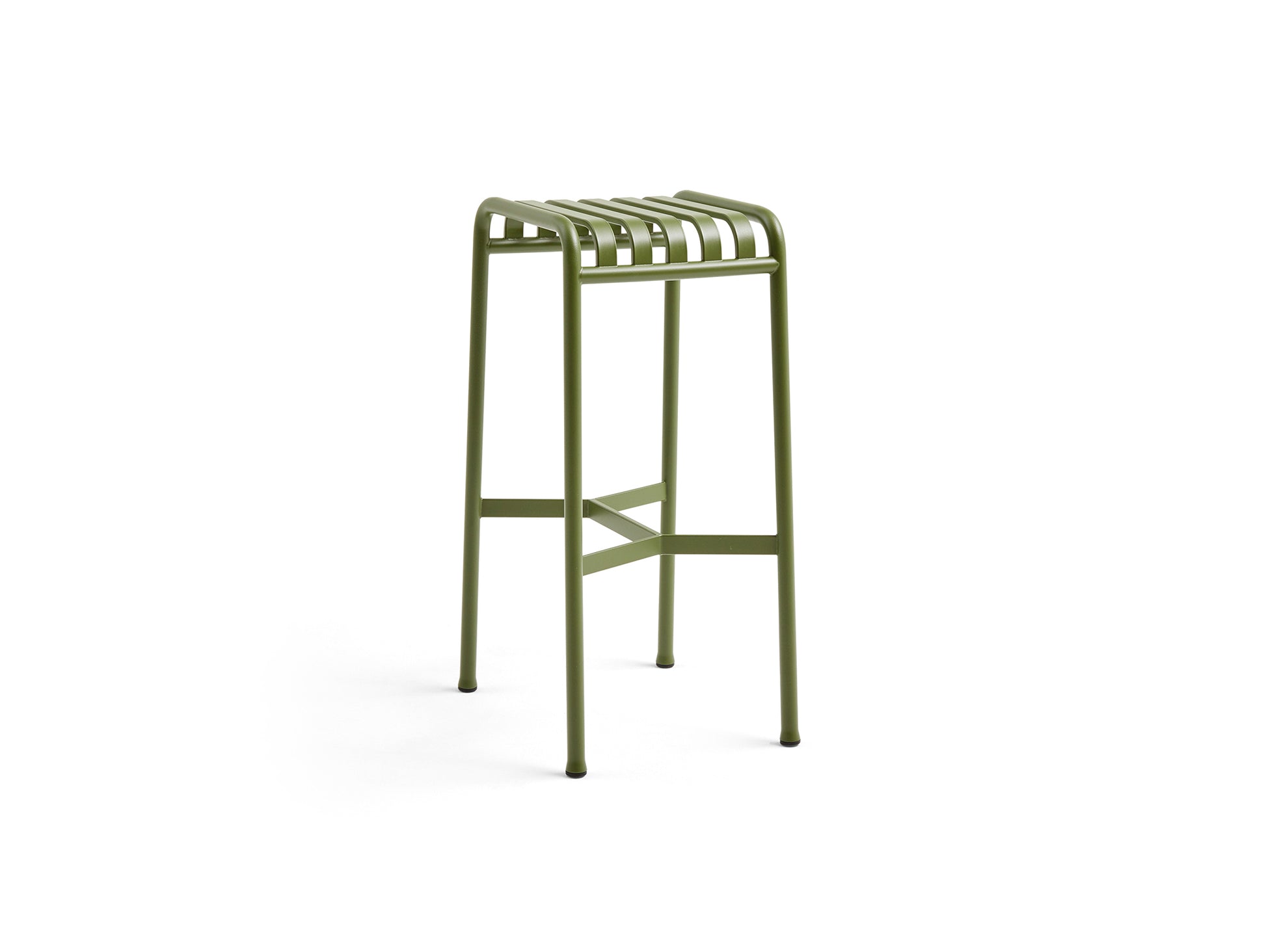 Palissade Bar Stool by HAY - Olive