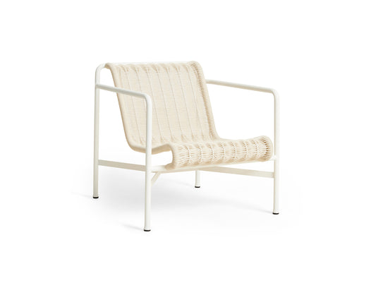 Palissade Cord Lounge Chair Low by HAY - Cream White Cord
