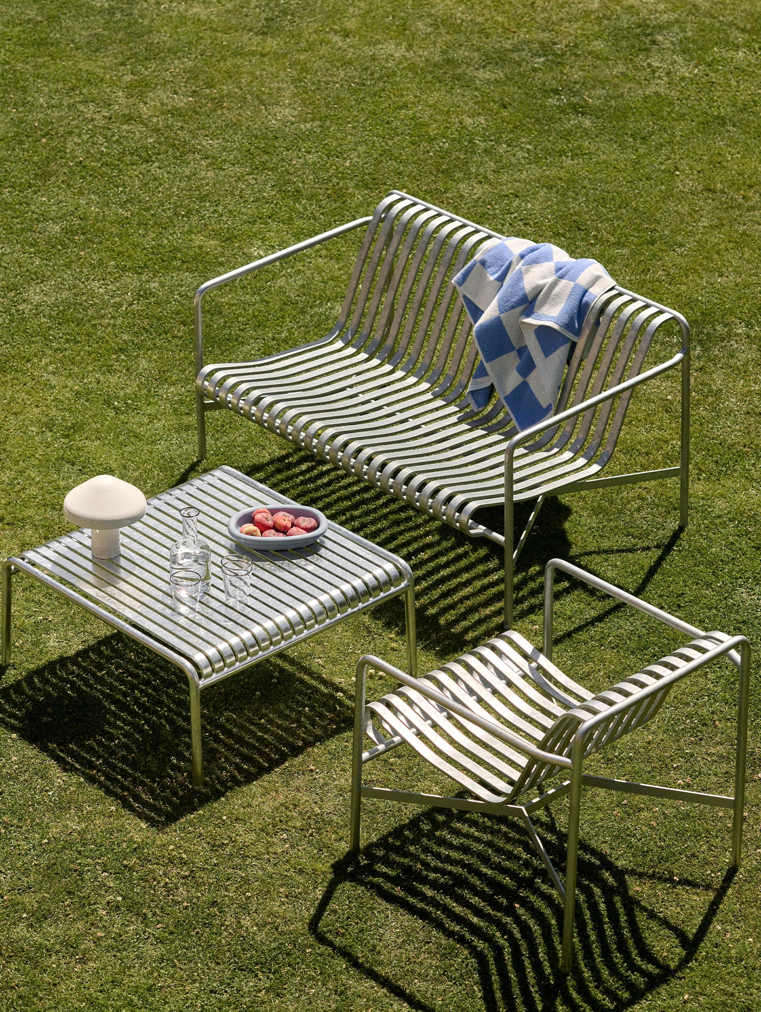 HAY Palissade Lounge Sofa, Hot Galvanised