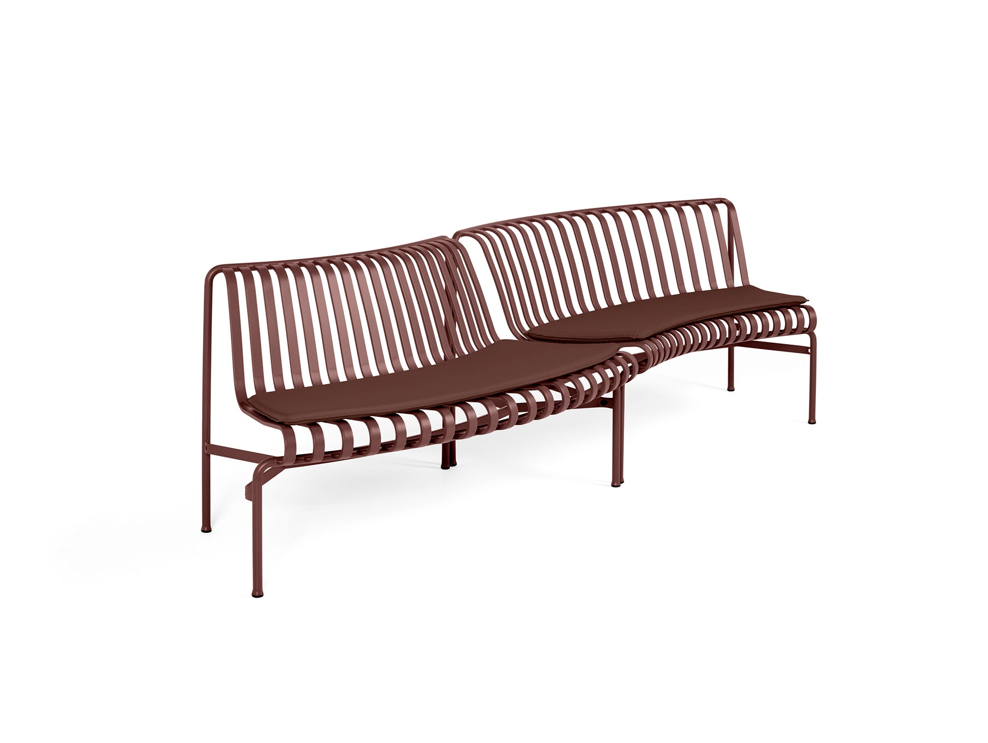 Palissade Park Dining Bench Seat Cushion by HAY - In Out / Iron Red