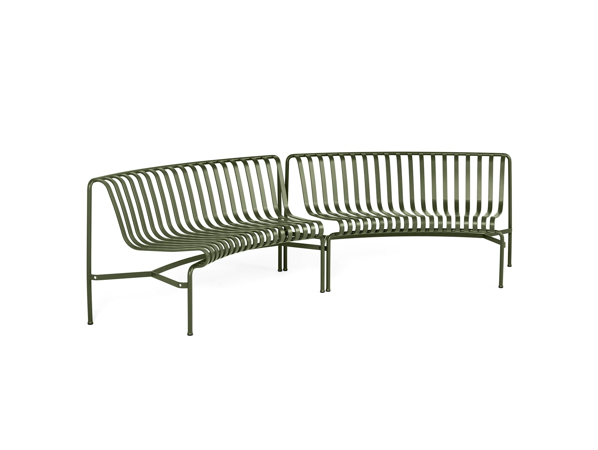 Palissade Park Dining Bench - In In Starter Set by HAY - Olive