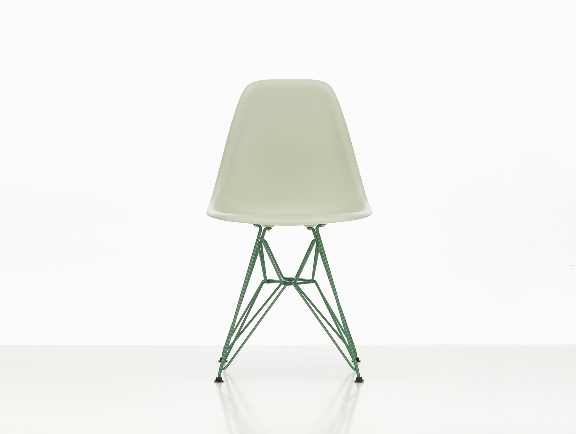 Eames DSR Plastic Side Chair by Vitra - Pebble 11 Seat / Eames Sea Foam Green 30 Base