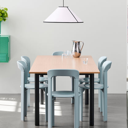 Annex Table Overhang by HAY -  Oak Veneer Tabletop / Charcoal Aluminium Legs
