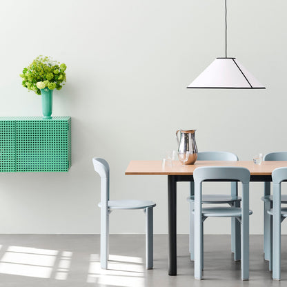 Annex Table Overhang by HAY -  Oak Veneer Tabletop / Charcoal Aluminium Legs