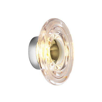 Press Mini Surface LED Wall Lamp by Tom Dixon - Gold Cap