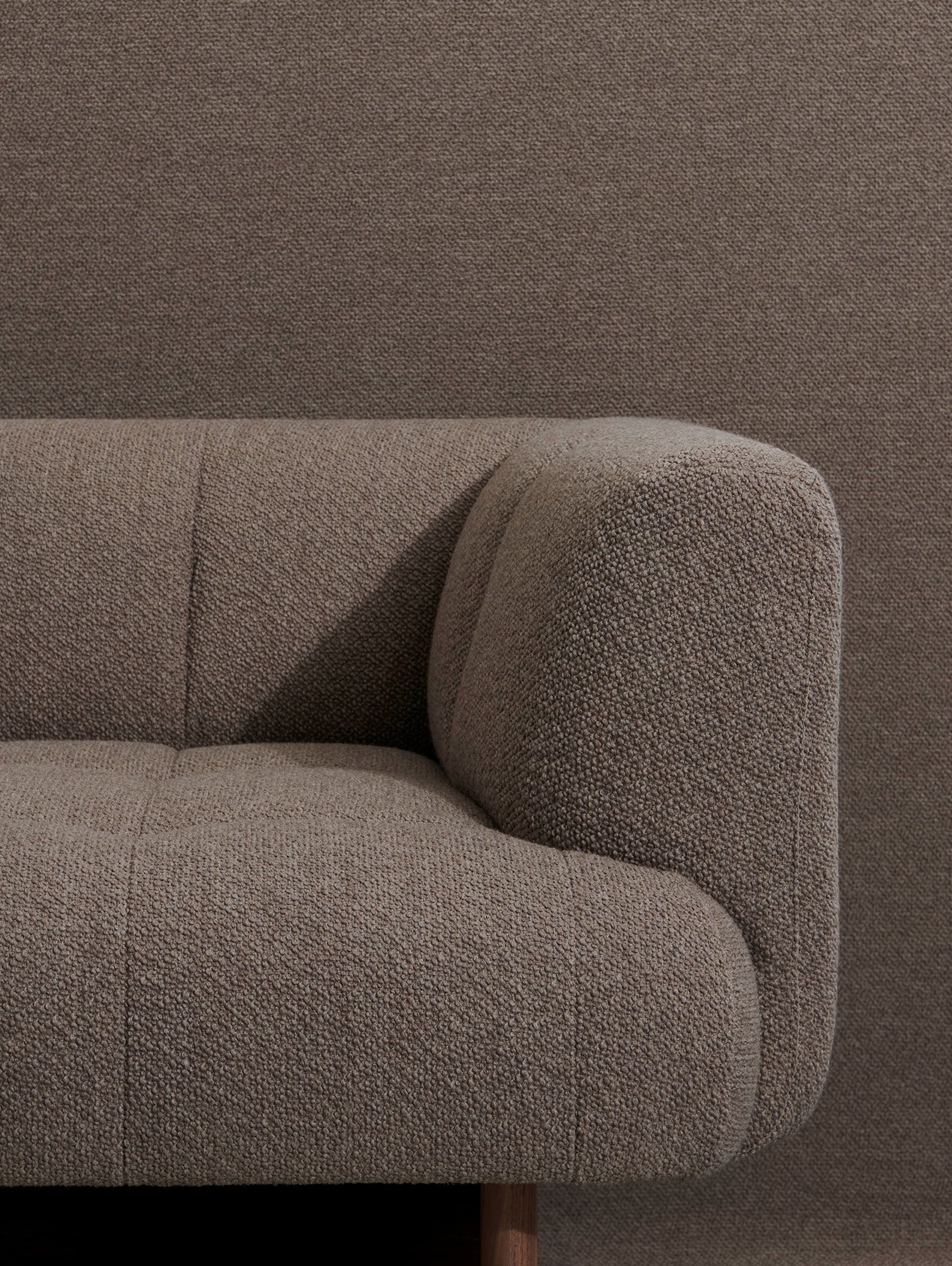 Quilton Lift 3-Seater Sofa by HAY - Volume 30 / Walnut Base