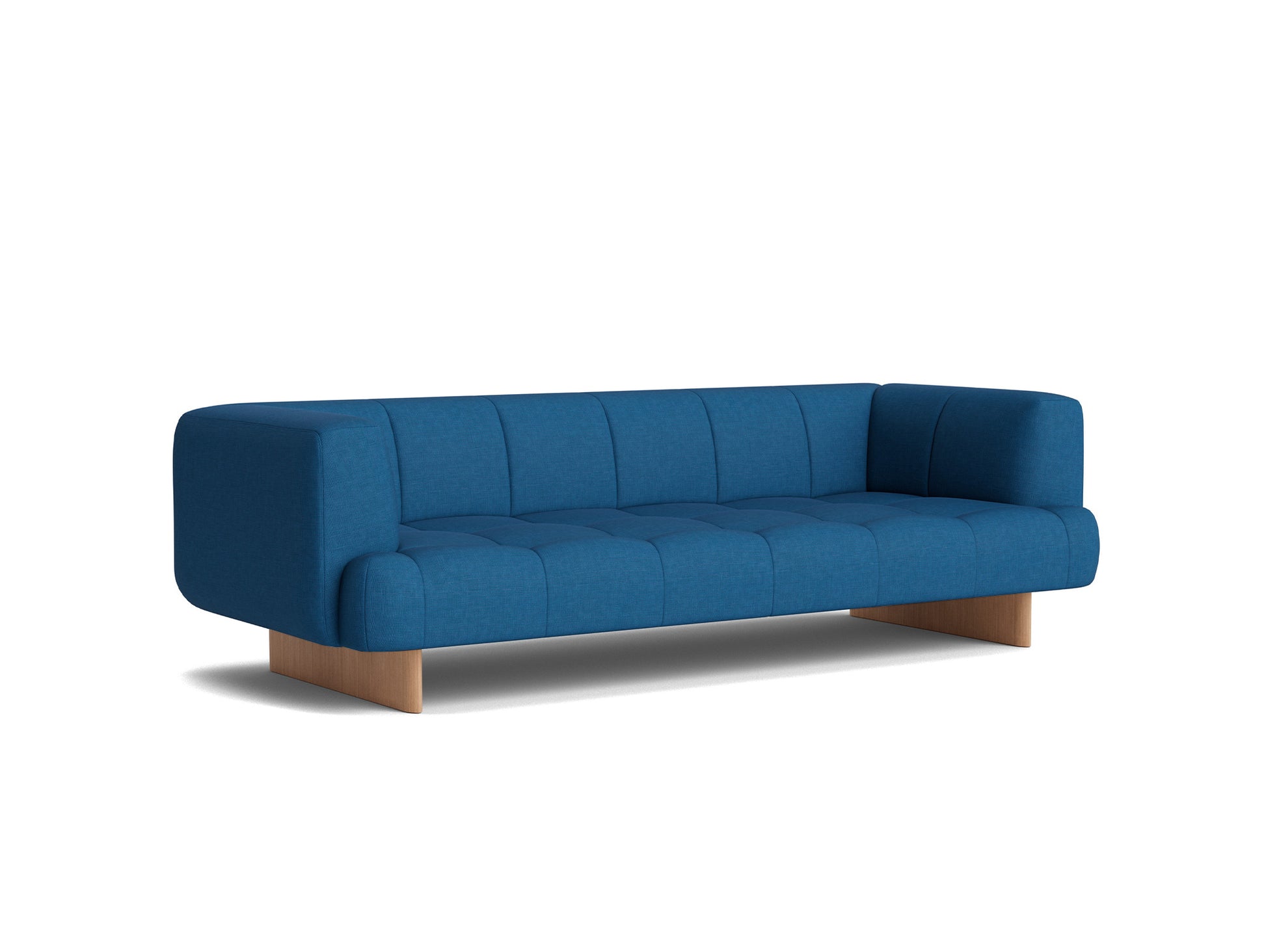 Quilton Lift 3-Seater Sofa by HAY - Lacquered Oak Base / Naveli 753