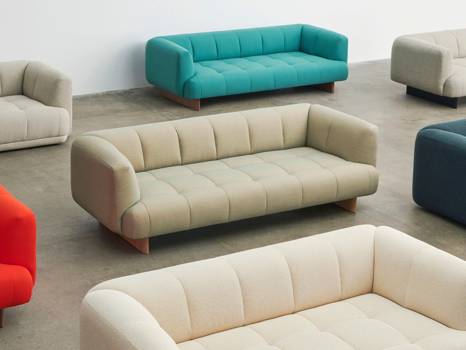 Quilton Lift 3-Seater Sofa by HAY