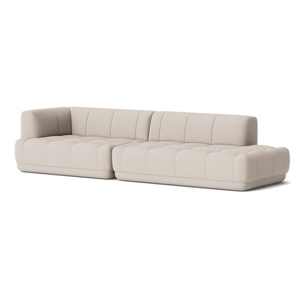 Quilton Sofa - Combination 10 by HAY - Left Armrest / Steelcut 240