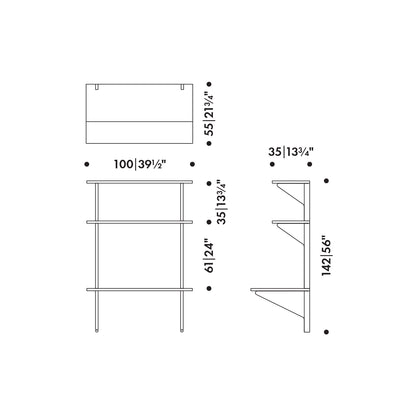 Kaari Wall Shelf with Desk