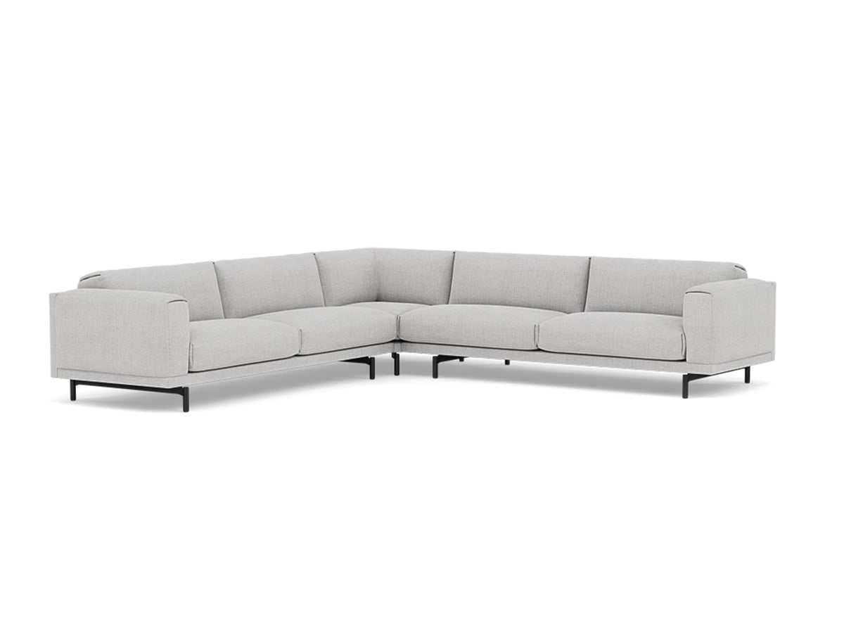 Rest Corner Sofa by Muuto - Black Metal Base / Remix 123