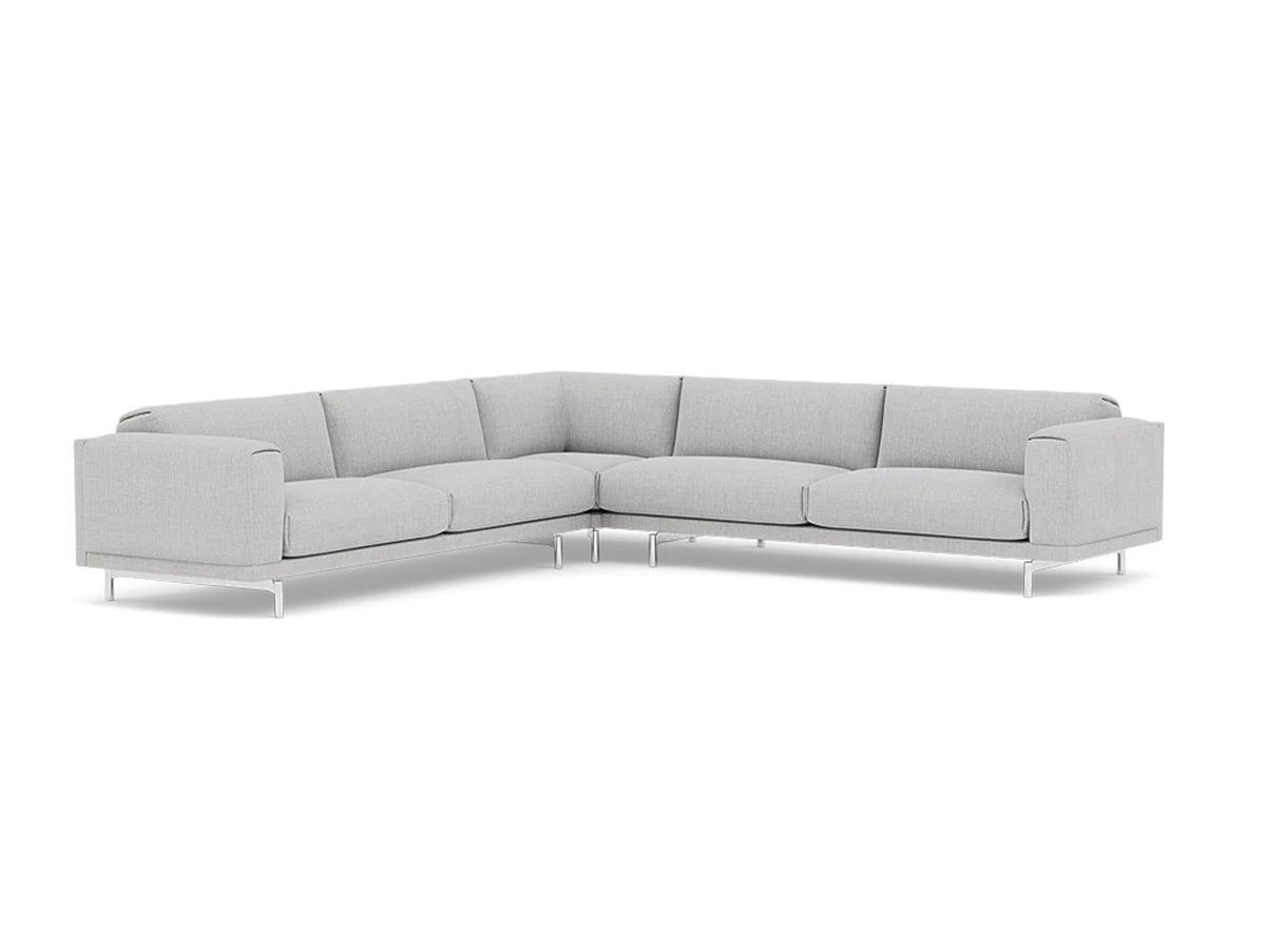 Rest Corner Sofa by Muuto - Chrome Base / Remix 123
