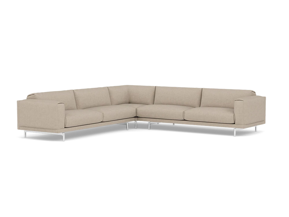 Rest Corner Sofa by Muuto - Chrome Base / Technicolour 200