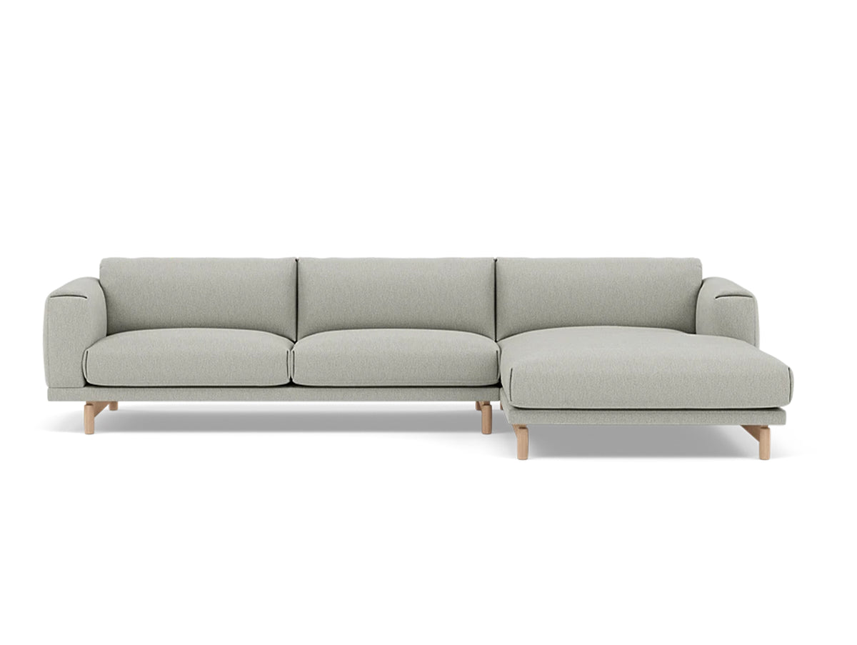 Rest Sofa with Right Chaise Longue (Sitting Left) by Muuto - Clay 12