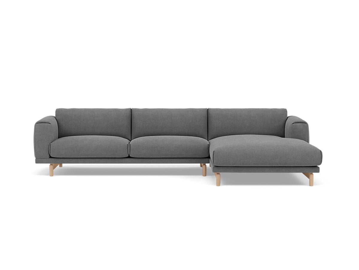 Rest Sofa with Right Chaise Longue (Sitting Left) by Muuto - Fiord 171