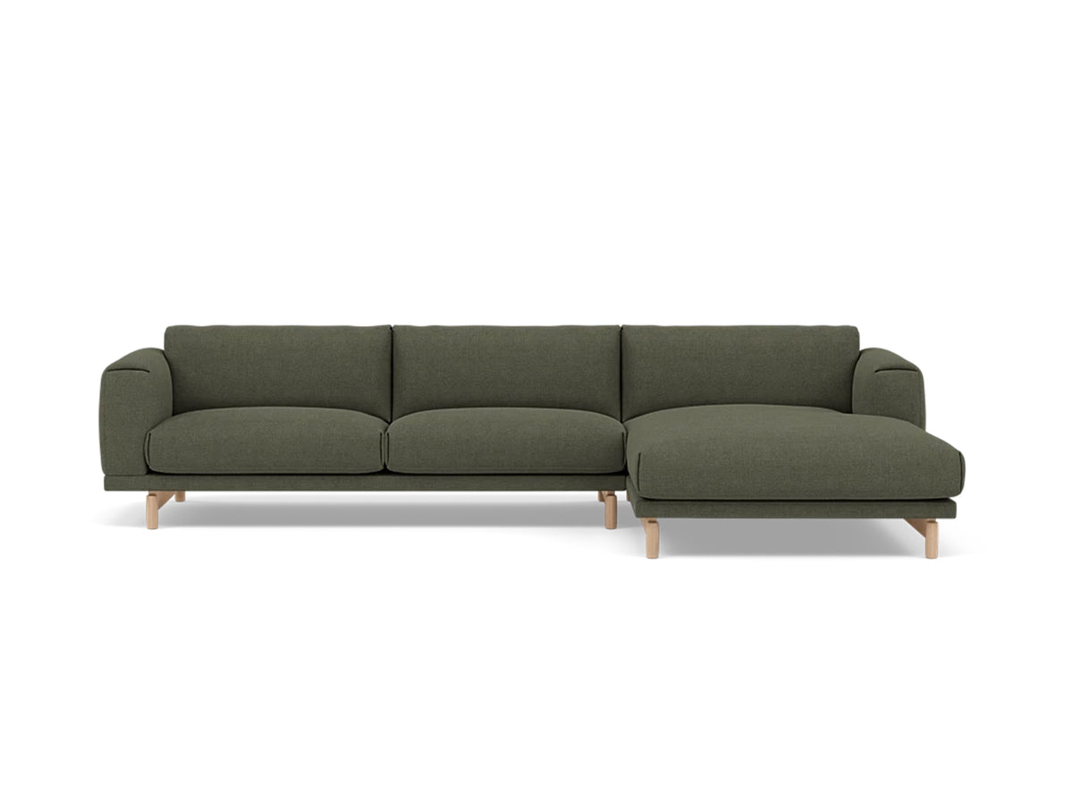Rest Sofa with Right Chaise Longue (Sitting Left) by Muuto - Fiord 961