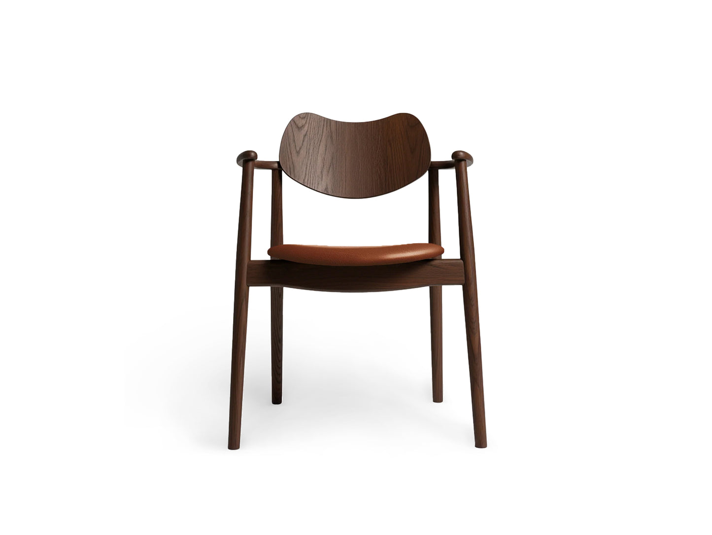 Regatta Chair Seat Upholstered by Ro Collection - Smoked Oak / Rio Cognac