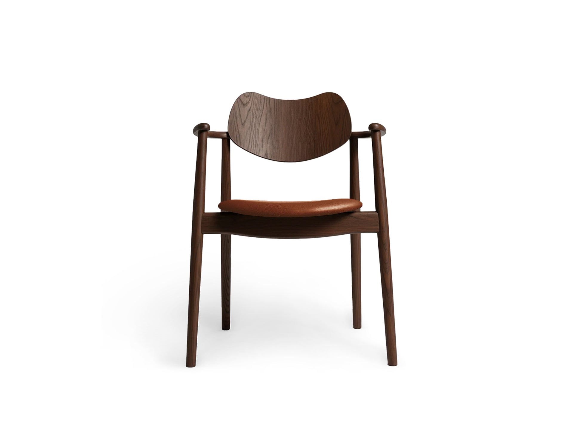 Regatta Chair Seat Upholstered by Ro Collection - Smoked Oak / Rio Cognac