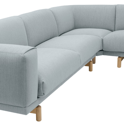 Rest Corner Sofa by Muuto - Oak Base / Ecriture 710