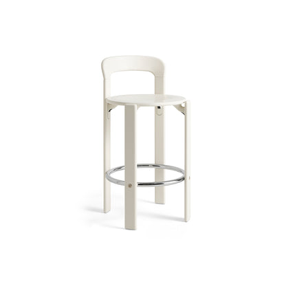 Rey Bar Stool by HAY - H65 / Cream White Lacquered Beech