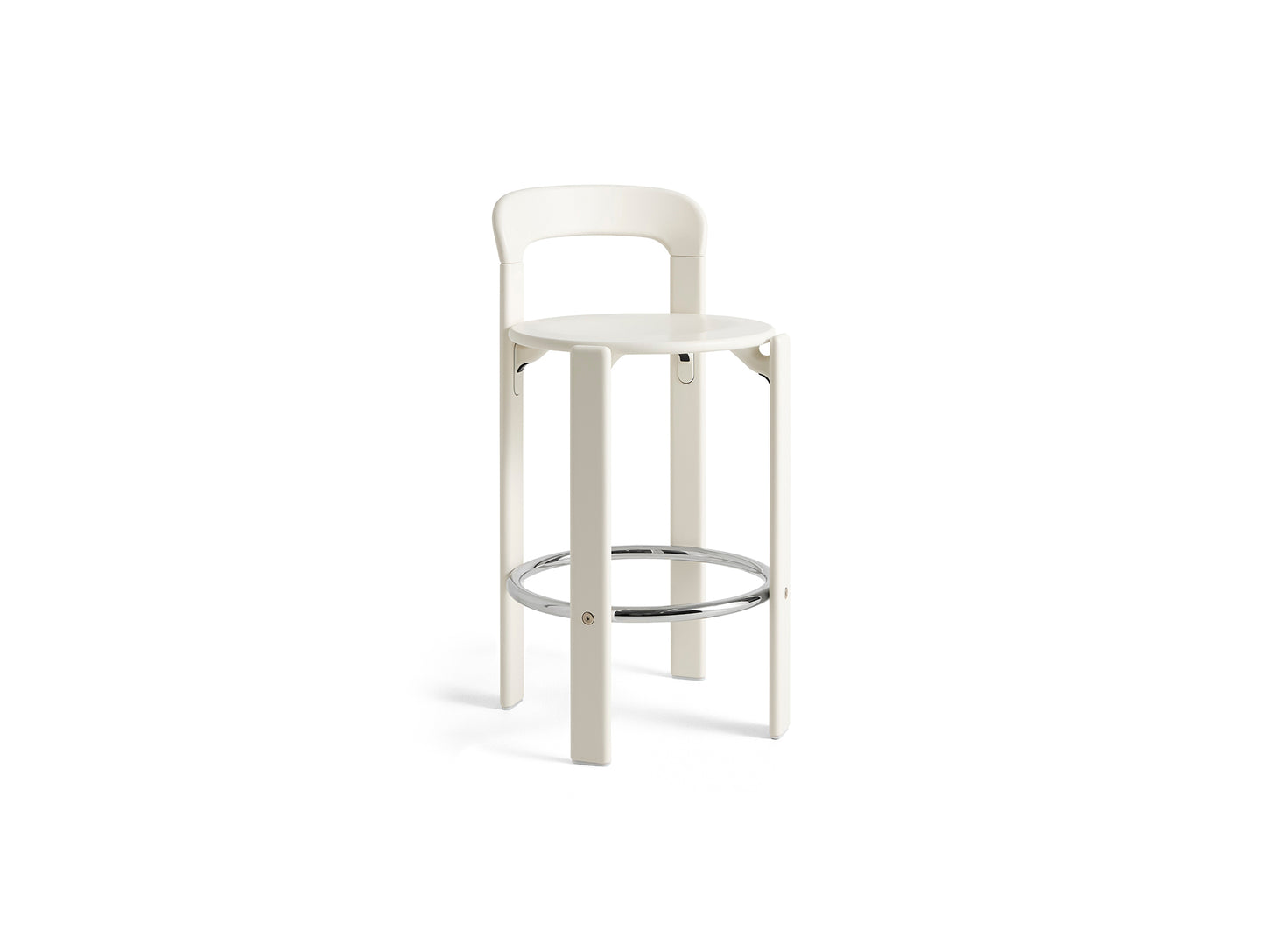 Rey Bar Stool by HAY - H65 / Cream White Lacquered Beech