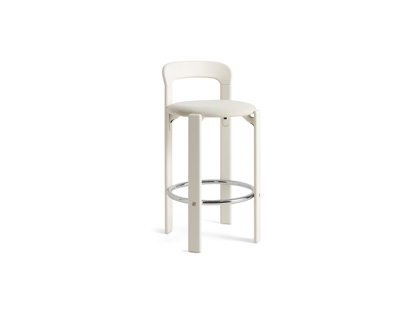 Rey Bar Stool by HAY - H65 / Cream White Lacquered Beech / Mode 011