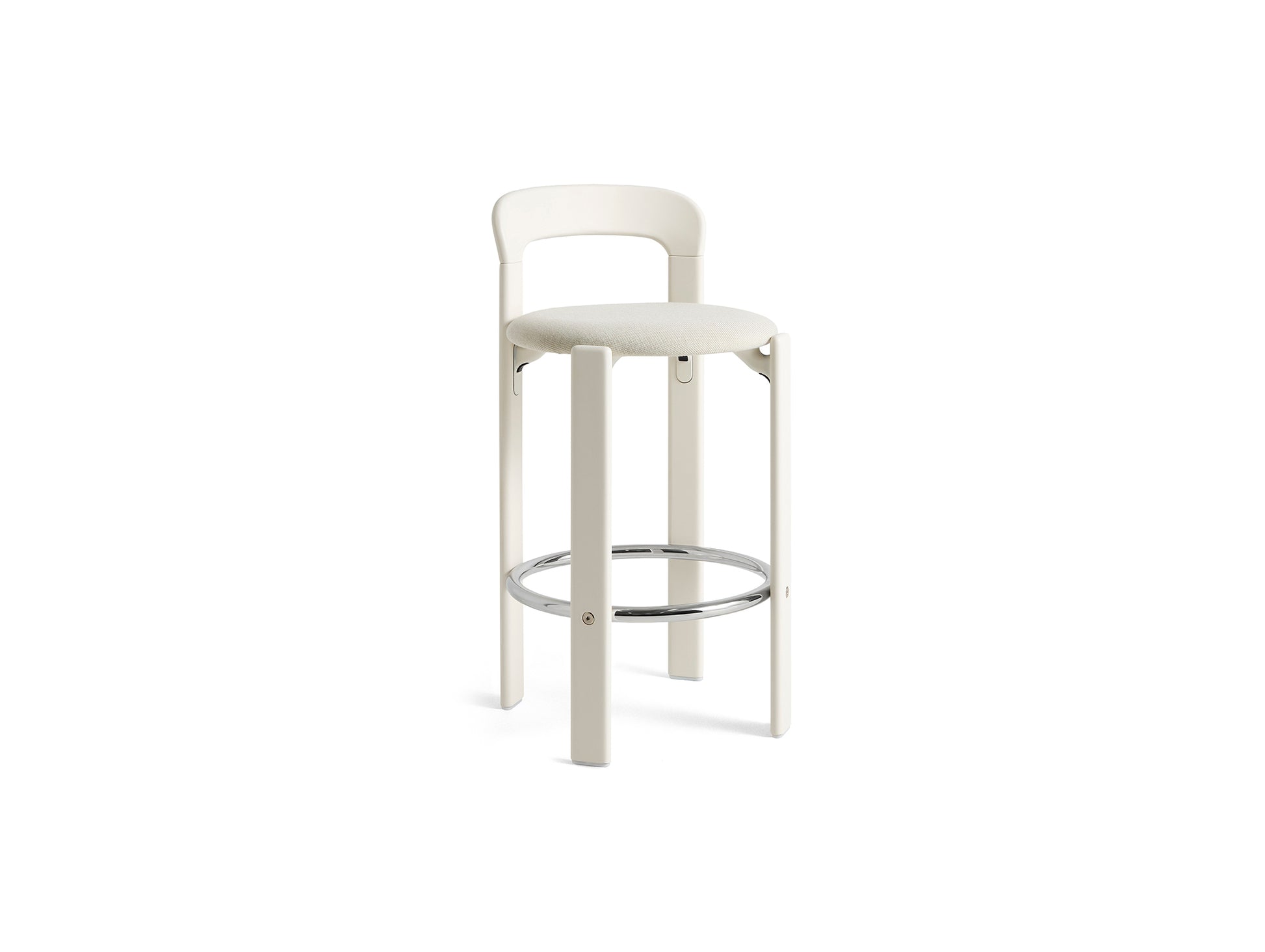 Rey Bar Stool by HAY - H65 / Cream White Lacquered Beech / Mode 011