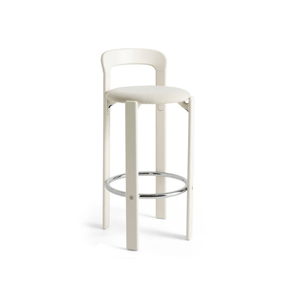 Rey Bar Stool by HAY - H75 / Cream White Lacquered Beech / Mode 011
