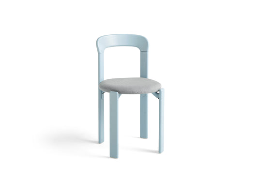 Rey Chair Upholstered by HAY - Slate Blue Lacquered Beech / Steelcut Trio 113