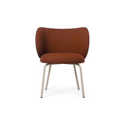 Rico Dining Chair - Fixed Base by Ferm Living - Tonus 4 474 Red Brown / Cashmere Base