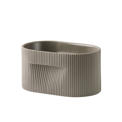 Ridge Planter by Muuto - H13 / Taupe