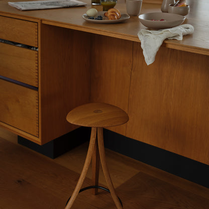 Clover Stool by Ro Collection - Oiled Oak