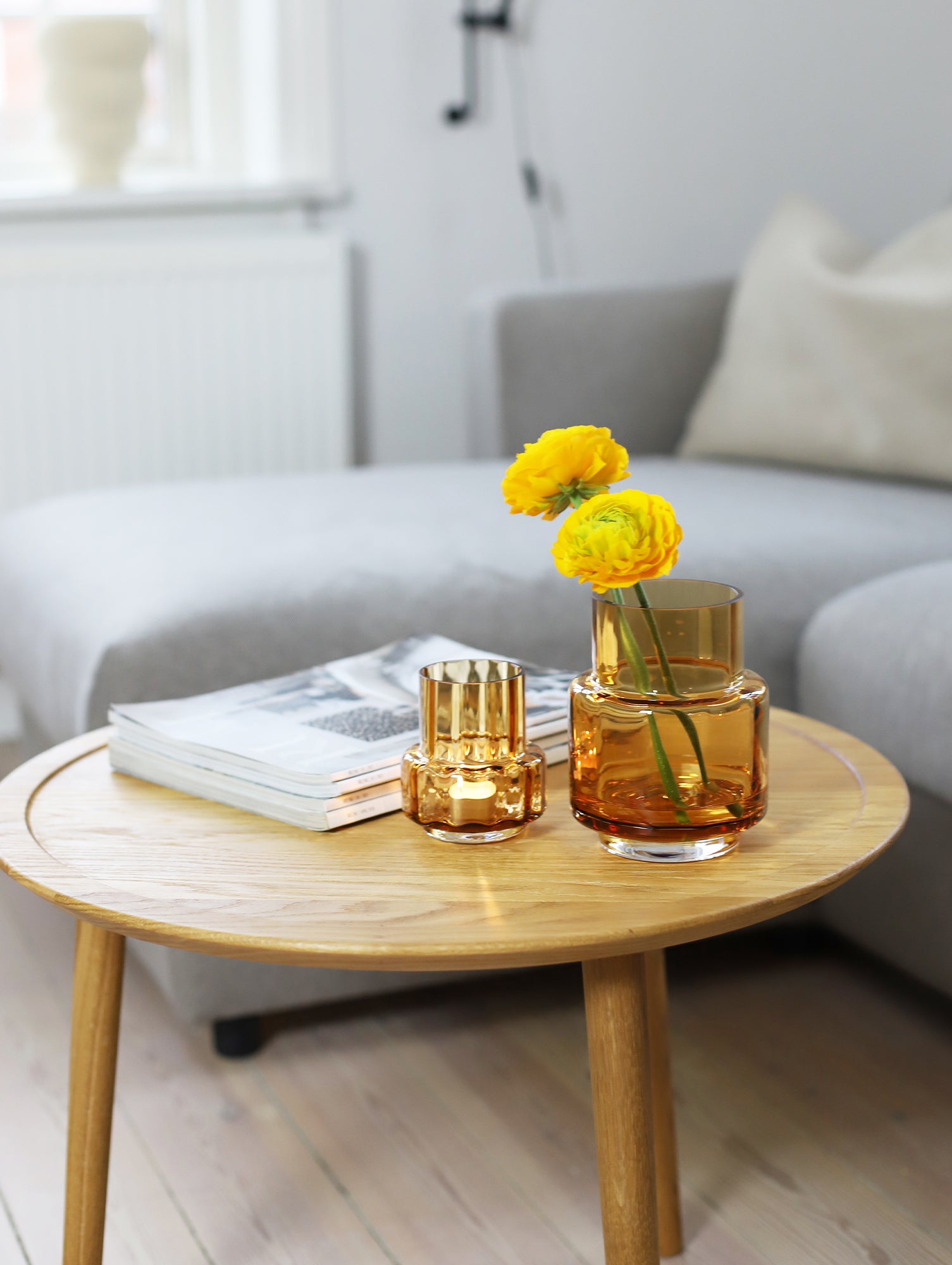 Hurricane Reflections Tealight No. 25 by Ro Collection - Amber