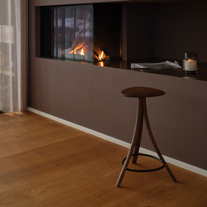 Clover Stool by Ro Collection - Smoked Oak