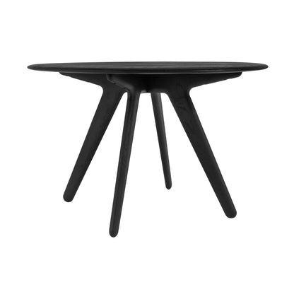 Slab Round Dining Table by Tom Dixon - 120 cm / Black Lacquered Oak