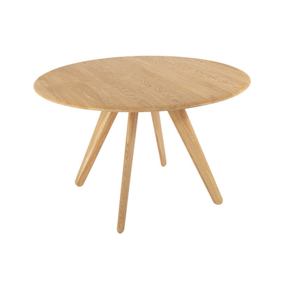 Slab Round Dining Table by Tom Dixon - 120 cm / Lacquered Oak