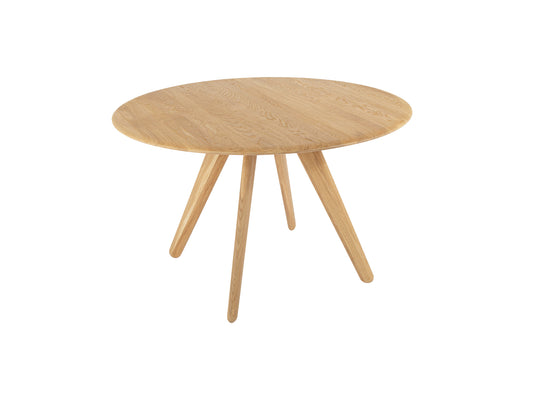 Slab Round Dining Table by Tom Dixon - 120 cm / Lacquered Oak