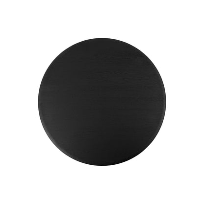 Slab Round Dining Table by Tom Dixon - 120 cm / Black Lacquered Oak