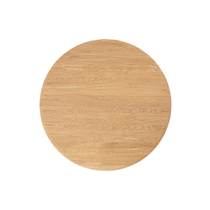 Slab Round Dining Table by Tom Dixon - 120 cm / Lacquered Oak