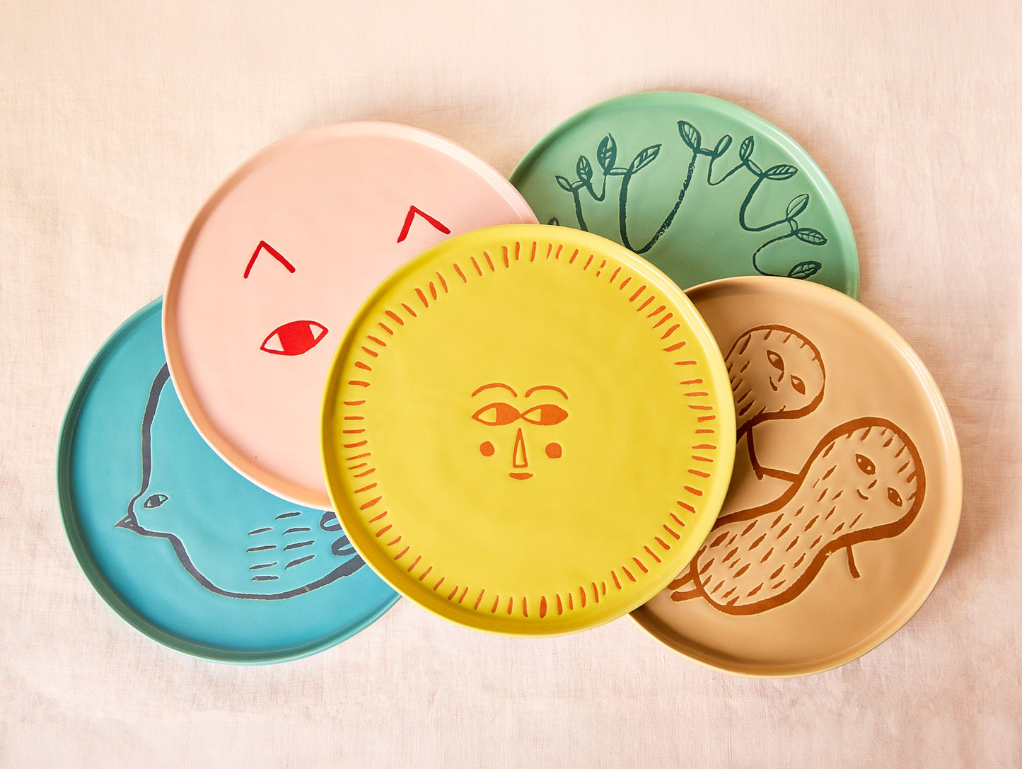 Peanut Side Plate by Donna Wilson