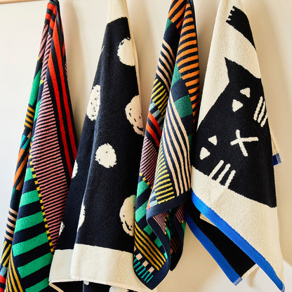 Lazy Cat Towels by Donna Wilson