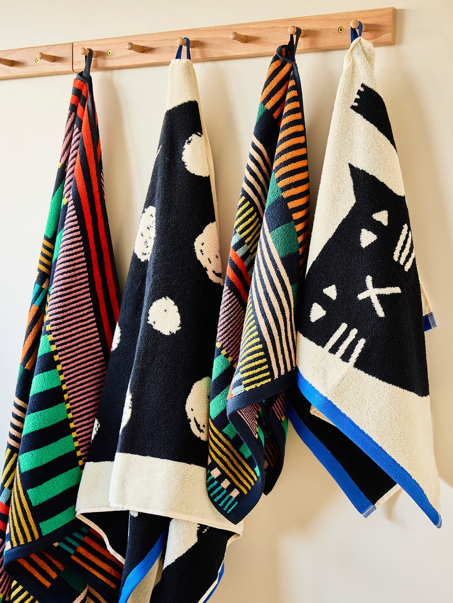 Lazy Cat Towels by Donna Wilson