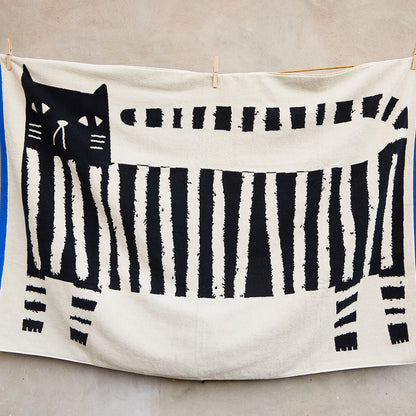 Lazy Cat Bath Sheet by Donna Wilson