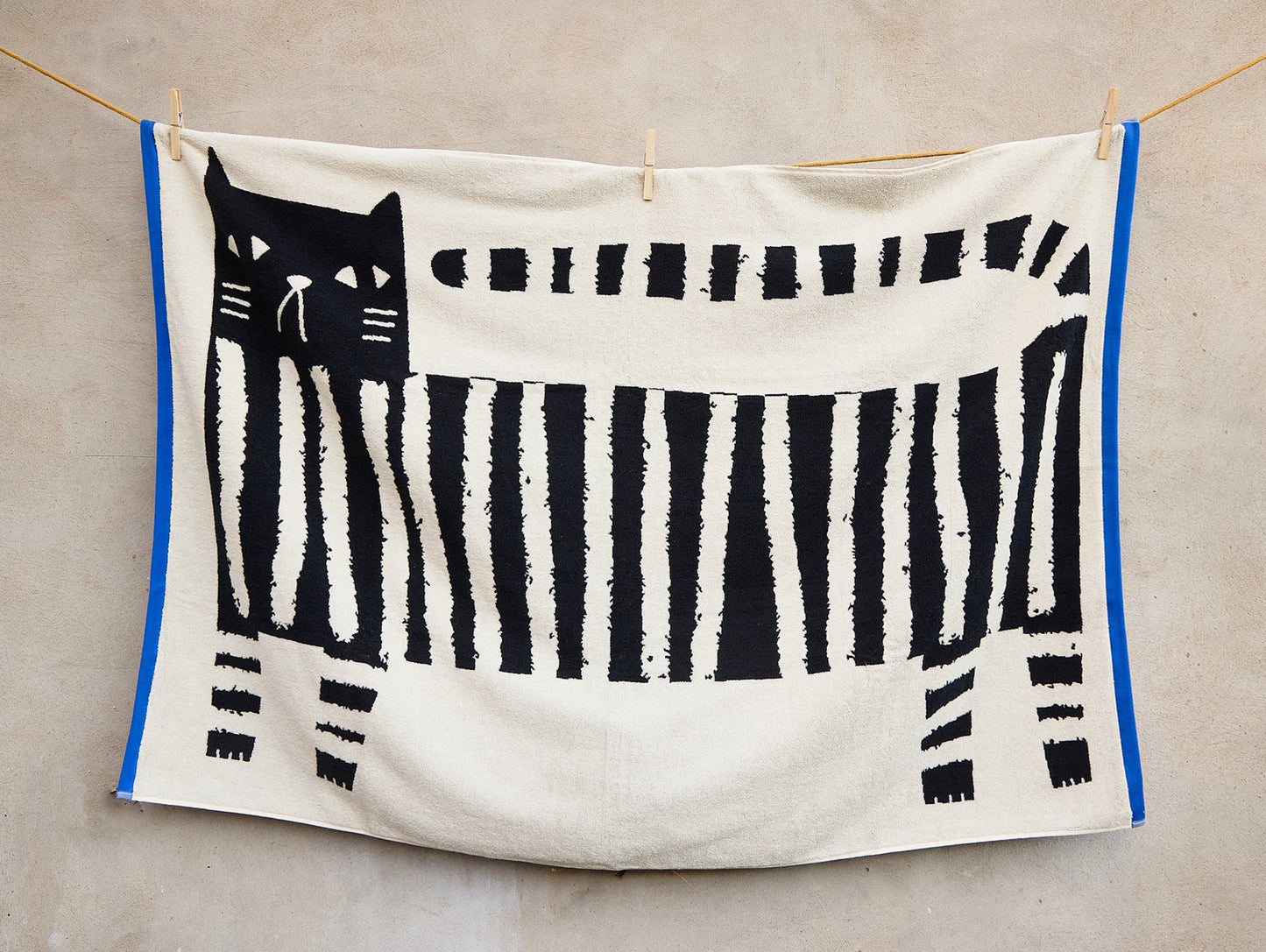 Lazy Cat Bath Sheet by Donna Wilson