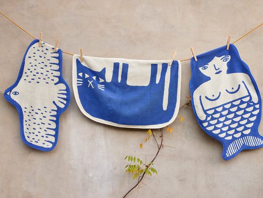 Lazy Cat Bath Mat by Donna Wilson