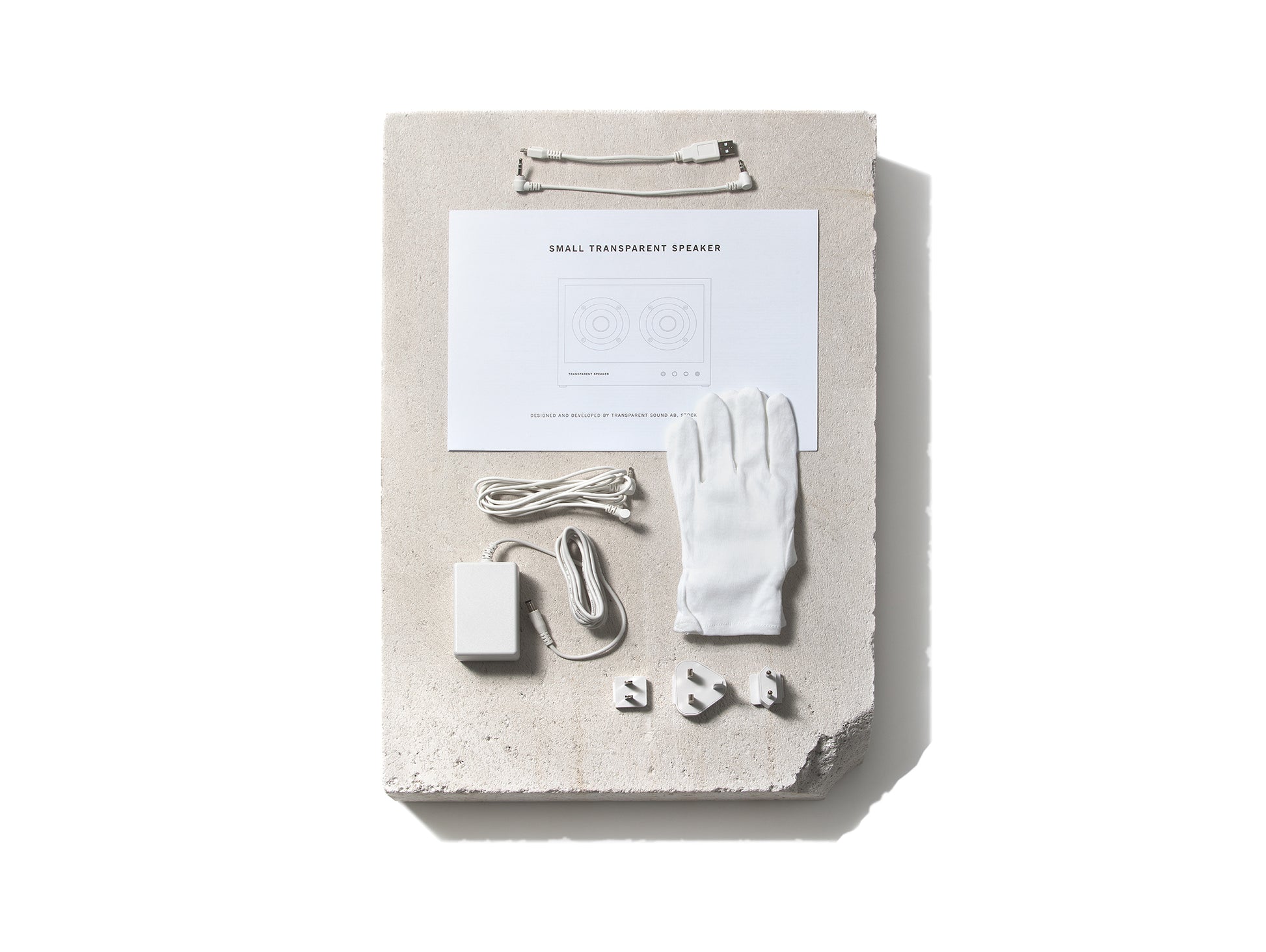 Small Transparent Speaker by Transparent - White