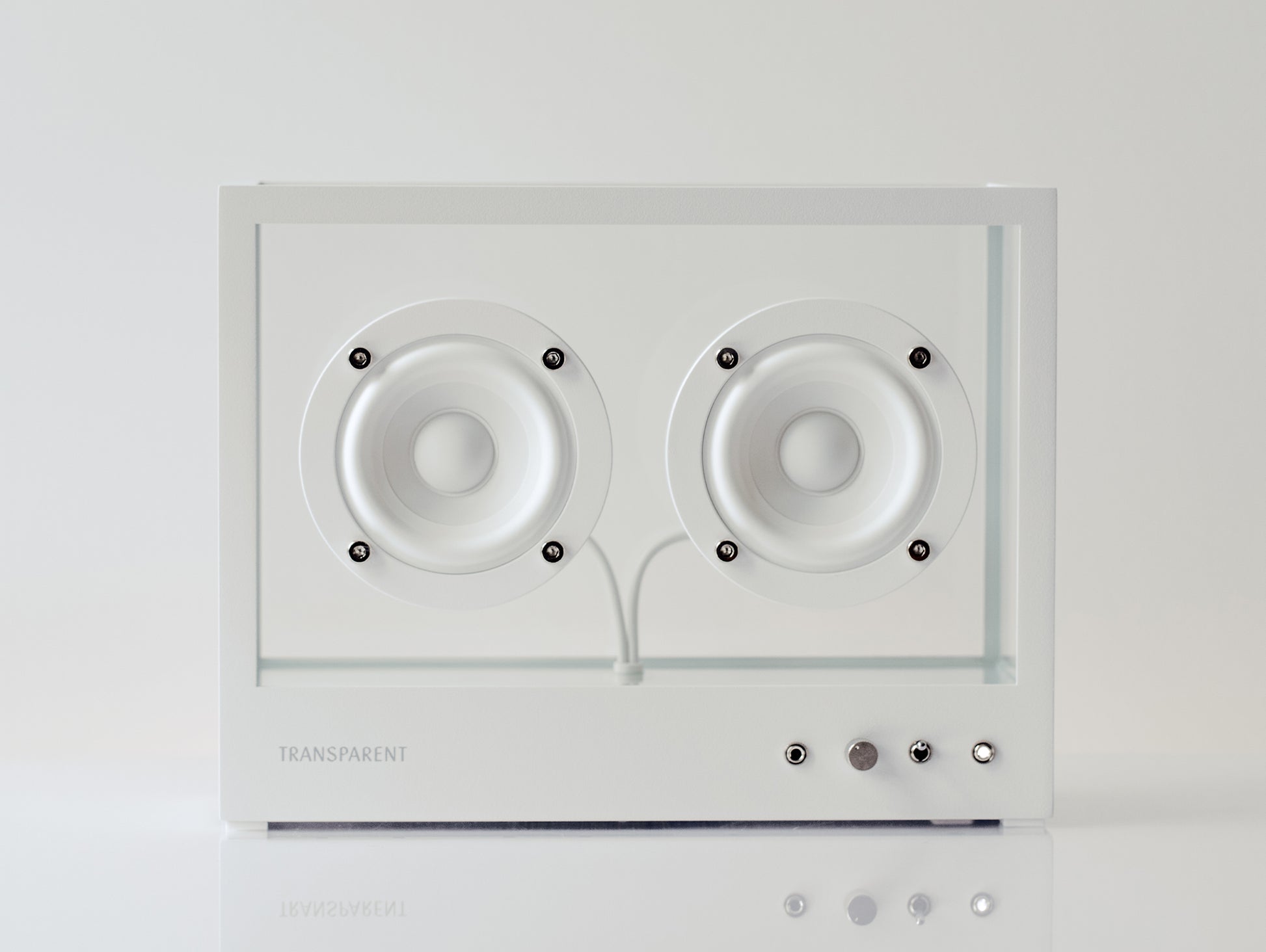 Small Transparent Speaker by Transparent - White