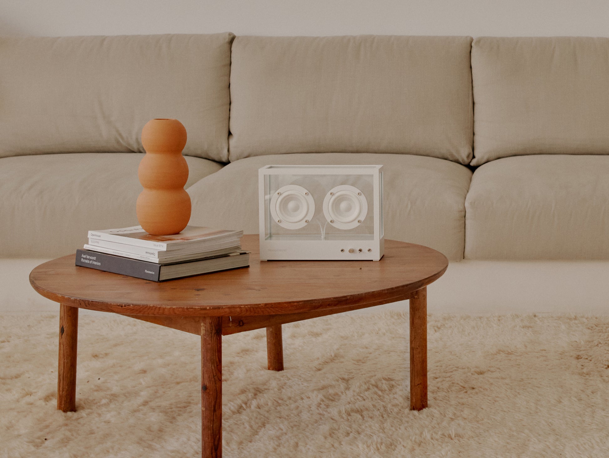 Small Transparent Speaker by Transparent - White