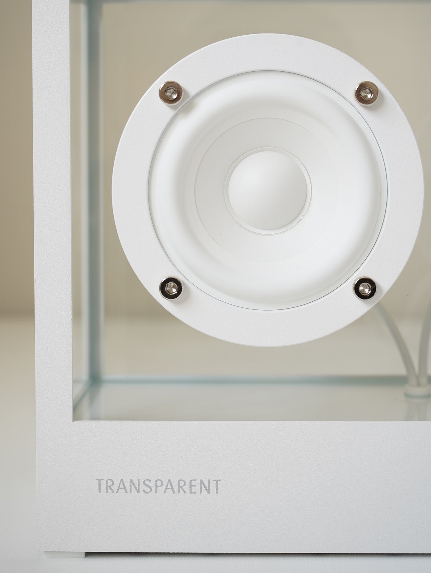 Small Transparent Speaker by Transparent - White